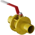 Изображение товара Кран шаровой Маршал 11с67п GAS PRO СП.00.1 Ду10 Ру16 ГАЗ полнопроходной, двухходовой, углеродистая сталь 20, уплотнение - фторопласт Ф4К20, под приварку с рукояткой