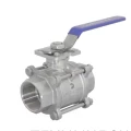 Изображение товара Кран шаровой NewKey NK-BMTp/4 1/2″ Ду15 Ру64 полнопроходной, двухходовой, нержавеющая сталь AISI304, уплотнение - PTFE, внутренняя резьба, под привод