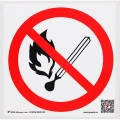 Изображение товара Знак НПО ПУЛЬС P02 ″Запрещается пользоваться открытым огнем и курить″ на самоклеящейся светоотражающей пленке на пластиковой основе, 100х100мм