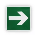 Изображение товара Знак НПО ПУЛЬС E02-01 «Направляющая стрелка» на самоклеящейся не светящейся пленке на пластиковой основе, 200х200мм