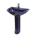 Изображение товара Умывальник Оскольская Керамика Престиж 63 Стандарт синий (с переливом и пьедесталом)