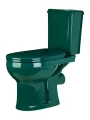 Изображение товара Унитаз-компакт Оскольская Керамика Ирида Стандарт зеленый (арматура, гофра и сиденье, горизонтальный выпуск)
