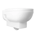 Изображение товара Унитаз подвесной Оскольская Керамика NORDEN белый (с сиденьем из дюропласта с микролифтом, горизонтальный выпуск)