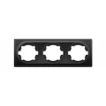 Изображение товара Рамка OneKeyElectro Florence 3П 3 поста, пластиковая, черный цвет