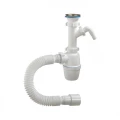 Изображение товара Сифон для умывальника и мойки Орио А-40059 1 1/2 с гофрой и нержавеющей решеткой