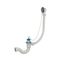 Изображение товара Сифон для ванны трубный Орио А-4008 1 1/2″x40 с пробкой на цепочке и решеткой