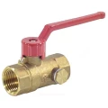 Изображение товара Кран шаровой Пензапромарматура КШДП Ду15 Ру16 стандартнопроходной, двухходовой, латунь ЛС59-1, уплотнение - фторопласт-4, внутренняя резьба, ручка-рычаг