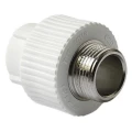 Изображение товара Муфта комбинированная PRO AQUA Дн20х1/2″ Ру25 полипропиленовая, под приварку/наружная резьба, белая