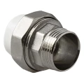 Изображение товара Муфта комбинированная PRO AQUA Дн20х1/2″ Ру25 разъемная, полипропиленовая, под приварку/наружная резьба, белая