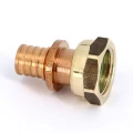 Изображение товара Переходник аксиальный РЕХАУ Rautitan RX+ Дн40х1 1/2″ Ру10 для труб из сшитого полиэтилена с накидной гайкой, корпус- бронза 14563443001