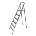 Изображение товара Стремянка REXANT 12-5056 6 ступеней, высота площадки 125см, высота в разложенном состоянии 1.68м, усиленный профиль, стальная 12-5056