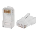 Изображение товара Джек компьютерный REXANT RJ45 (8P8C) неэкранированный под витую пару UTP, категория - 6, корпус - пластик, цвет - прозрачный