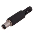 Изображение товара Разъем питания REXANT DC штекер 2.1х5.5х10 мм номинальное напряжение - 12 В, номинальный ток - 2 А, степень защиты - IP20, корпус - полиамид, цвет - черный