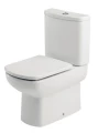 Изображение товара Унитаз-компакт Roca Dama Senso Compacto белый (арматура, дюропластовое сиденье с функцией мягкого закрывания, горизонтальный выпуск)