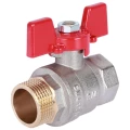 Изображение товара Кран шаровой ROMMER RBV-0004 3/4″ Ду20 Ру40 полнопроходной, двухходовой, латунь CW617N, уплотнение - PTFE, внутренняя резьба / наружная резьба, ручка-бабочка