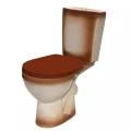 Изображение товара Унитаз-компакт Rosa Рио коричневый (арматура и сиденье, горизонтальный выпуск)