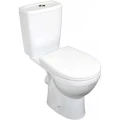 Изображение товара Унитаз-компакт Rosa Рио белый (арматура и сиденье, горизонтальный выпуск)
