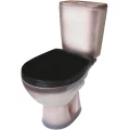Изображение товара Унитаз-компакт Rosa Соло черный (арматура и сиденье, горизонтальный выпуск)