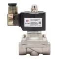 Изображение товара Клапан электромагнитный Росма СК-11 G1/2 Ду15 Ру7 корпус - нержавеющая сталь 08Х18Н10, нормально-закрытый, прямого действия, мембрана - NBR, с катушкой 220В