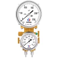 Изображение товара Манометр Росма ТМД-3-621Р (0-16кПа) 1МПа 2хG1/2 1.5 3ВБ дифференциальный, модификация 3, 150мм, тип - ТМД-2-621Р, радиальное присоединение, 0-16кПа, макс. статическое давление 1МПа, резьба 2хG1/2, класс точности 1.5, 3-вентильный блок