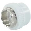 Изображение товара Муфта комбинированная РосТурПласт Дн75x2 1/2″ PP-R, под ключ, внутренняя резьба / сварка, белая
