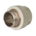 Изображение товара Муфта PP-R комбинированная РосТурПласт Дн40х1 1/4'' Ру25 серого цвета