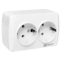 Изображение товара Розетка EKF 2-местная IP44 для открытой установки 16А белая