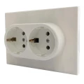 Изображение товара Механизм розетки GUSI ELECTRIC Ugra 2 гнезда 16А 250В с заземлением и шторками, скрытая установка, IP20, цвет - бежевый