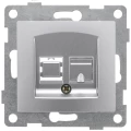 Изображение товара Розетка компьютерная GUSI ELECTRIC Bravo 1-местная скрытой установки RJ45, механизм, цвет - серебро