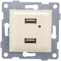 Изображение товара Розетка GUSI ELECTRIC Ugra 2 местная для скрытой установки бежевый IP20