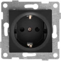 Изображение товара Розетка GUSI ELECTRIC Ugra 1-местная скрытая 16А 250В графит
