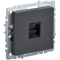 Изображение товара Розетка компьютерная IEK BRITE скрытой установки RJ45 кат5E графит