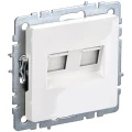 Изображение товара Розетка компьютерная IEK BRITE двойная скрытой установки RJ45 кат.5E, цвет - белый