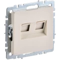 Изображение товара Розетка компьютерная IEK BRITE двойная скрытой установки RJ45 кат.5E бежевый