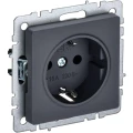 Изображение товара Розетка IEK BRITE 1-местная для скрытой установки 16А графит