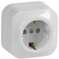Изображение товара Розетка IEK Glory 1-местная 16A, белая, с шторками для открытой установки