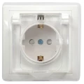 Изображение товара Розетка IEK Кварта 1-местная для скрытой установки IP44 с крышкой белая