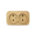 Изображение товара Розетка Ionich 2-местная для открытой установки IP20 сосна 10А