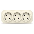 Изображение товара Розетка Ionich 3-местная для открытой установки 16А IP20 слоновая кость