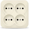 Изображение товара Розетка Ionich 4-местная IP20 для открытой установки 10А слоновая кость