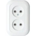 Изображение товара Розетка Кунцево-Электро Валентина 2-местная для скрытой установки РС10-393 10А, IP20, цвет - белый