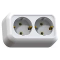 Изображение товара Розетка Кунцево-Электро Валентина 2-местная IP20 с заземлением белая
