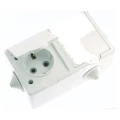 Изображение товара Розетка 2-местная открытая установка IP44 белая Кунцево-Электро ПГ 5907