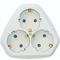 Изображение товара Розетка Кунцево-Электро 3-местная IP20 для скрытой установки с заземлением белая