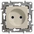 Изображение товара Розетка Legrand Etika 1-местная для скрытой установки 16А 250В, IP20 2P без заземления, немецкий стандарт, винтовые клеммы, механизм, цвет - слоновая кость