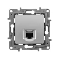 Изображение товара Розетка компьютерная Legrand Etika 1-местная скрытой установки RJ45 кат.5E, UTP, механизм, цвет - алюминий