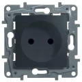 Изображение товара Розетка Legrand Etika 1-местная для скрытой установки антрацит IP31 16А 250В
