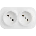 Изображение товара Розетка Legrand Quteo 2-местная открытая установка 16А IP21 белая Россия