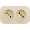 Изображение товара Розетка Legrand Quteo 2-местная для открытой установки 16А IP21 слоновая кость