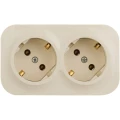 Изображение товара Розетка Legrand Quteo 2-местная для открытой установки 16А IP20 слоновая кость
